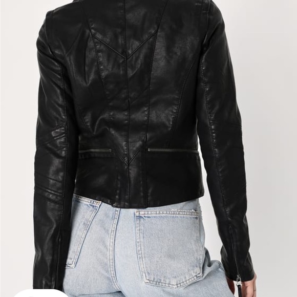 Lulu’s Black Vegan Leather Jacket - Picture 3 of 5